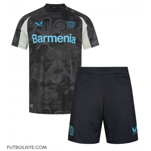 Camiseta Bayer Leverkusen Tercera Equipación para niños 2024-25 manga corta (+ pantalones cortos)